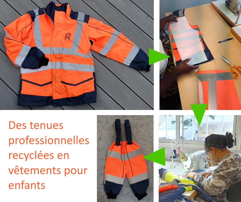 Prélude à Rennes recycle des tenues professionnelles en vêtements pour enfants