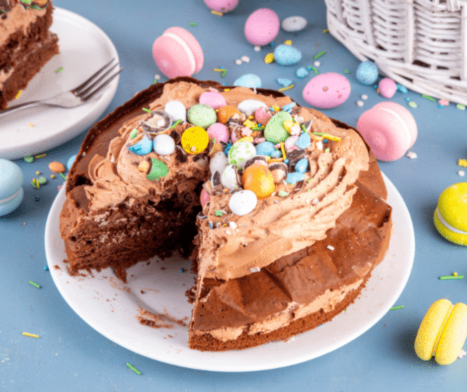 gâteau au chocolat nid de Pâques par le restaurant Prélude à Rennes